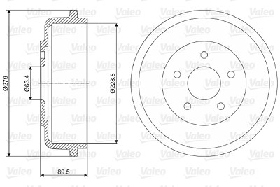 Valeo Bremstrommel [Hersteller-Nr. 237053] für Ford von VALEO