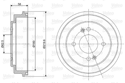 Valeo Bremstrommel [Hersteller-Nr. 237059] für Kia von VALEO