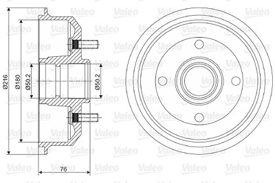 Valeo Bremstrommel [Hersteller-Nr. 237066] für Ford von VALEO