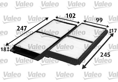 Valeo Filter, Innenraumluft [Hersteller-Nr. 715642] für Mazda von VALEO