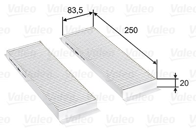 Valeo Filter, Innenraumluft [Hersteller-Nr. 715748] für Hyundai von VALEO