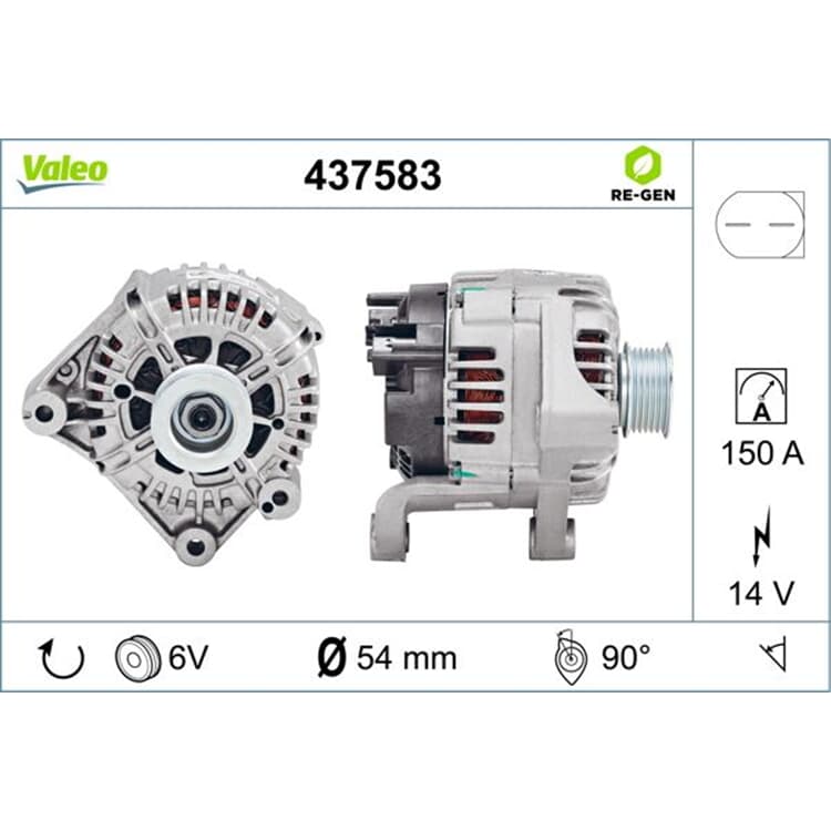 Valeo Lichtmaschine BMW 3er X3 X5 E46 E83 E53 von VALEO