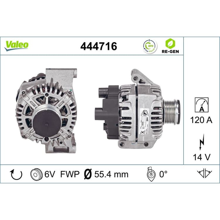 Valeo Generator Alfa Romeo Citroen Fiat Lancia Peugeot von VALEO