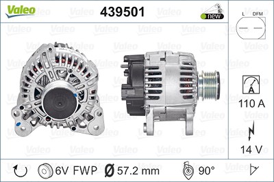 Valeo Generator [Hersteller-Nr. 439501] für Audi, Seat, Skoda, VW von VALEO