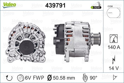 Valeo Generator [Hersteller-Nr. 439791] für Audi, Seat, Skoda, VW von VALEO