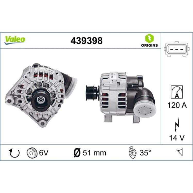 Valeo Generator BMW 3er 5er 7er 8er X5 Z3 von VALEO