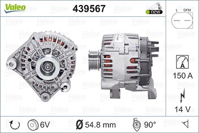 Valeo Generator [Hersteller-Nr. 439567] für BMW von VALEO