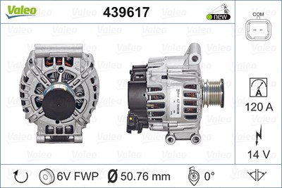 Valeo Generator [Hersteller-Nr. 439617] für Citroën, Mini, Peugeot von VALEO