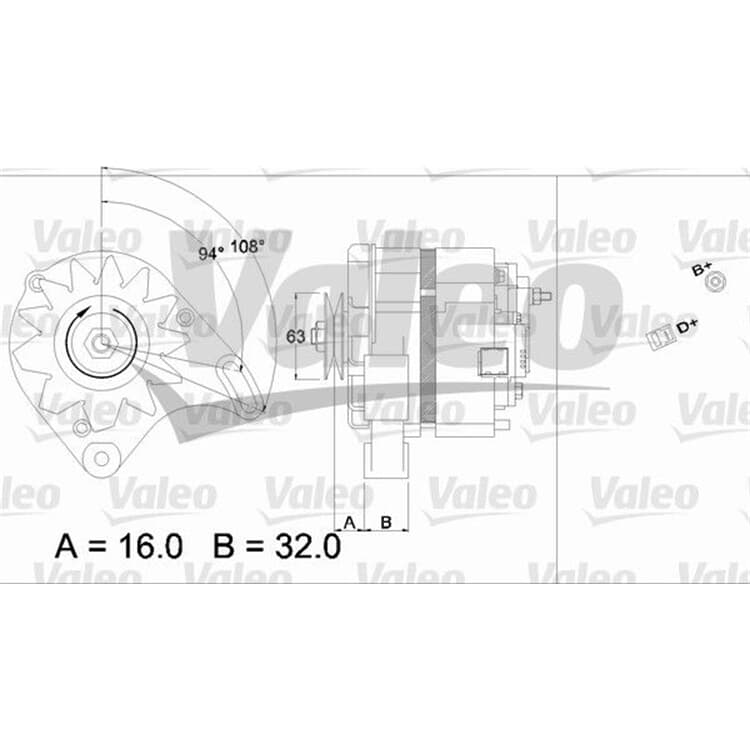 Valeo Generator Fiat Panda Uno Lancia Y10 von VALEO