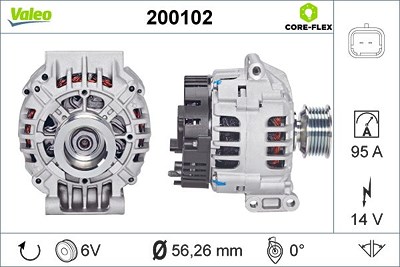 Valeo Generator [Hersteller-Nr. 200102] für Renault, Dacia von VALEO