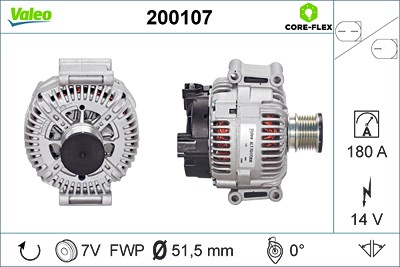 Valeo Generator [Hersteller-Nr. 200107] für Mercedes-Benz, Chrysler, Jeep von VALEO