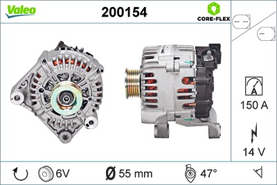 Valeo Generator [Hersteller-Nr. 200154] für Alpina, BMW von VALEO