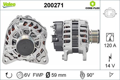 Valeo Generator [Hersteller-Nr. 200271] für Dacia, Renault von VALEO