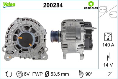 Valeo Generator [Hersteller-Nr. 200284] für Seat, Audi, Skoda, VW von VALEO