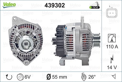 Valeo Generator [Hersteller-Nr. 439302] für Renault von VALEO