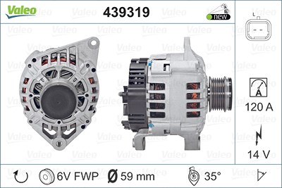 Valeo Generator [Hersteller-Nr. 439319] für Renault, Volvo von VALEO