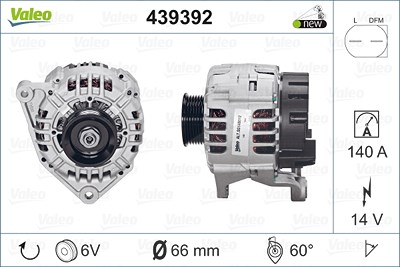 Valeo Generator [Hersteller-Nr. 439392] für Audi, Skoda von VALEO