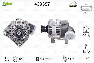 Valeo Generator [Hersteller-Nr. 439397] für BMW von VALEO