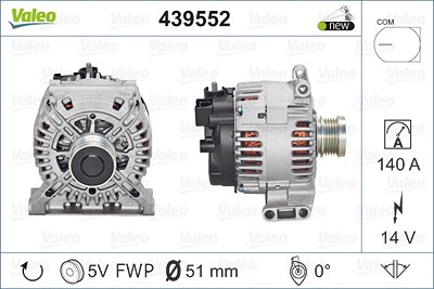 Valeo Generator [Hersteller-Nr. 439552] für Mercedes-Benz von VALEO