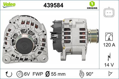 Valeo Generator [Hersteller-Nr. 439584] für Dacia, Nissan, Renault von VALEO