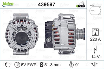 Valeo Generator [Hersteller-Nr. 439597] für Mercedes-Benz von VALEO