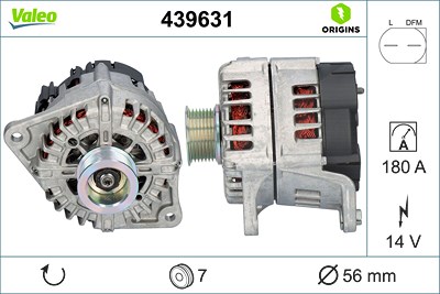 Valeo Generator [Hersteller-Nr. 439631] für Fiat, Iveco von VALEO