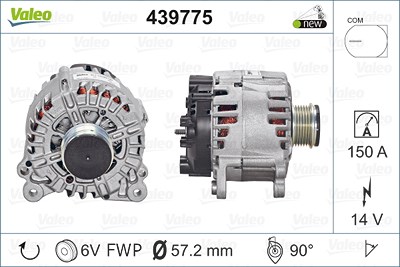 Valeo Generator [Hersteller-Nr. 439775] für Audi von VALEO