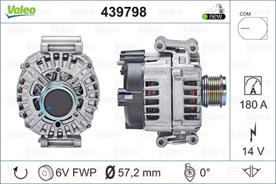 Valeo Generator [Hersteller-Nr. 439798] für Audi, Porsche von VALEO