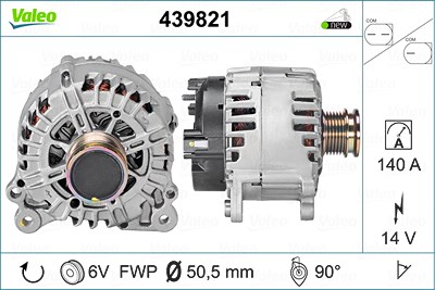 Valeo Generator [Hersteller-Nr. 439821] für Audi, Seat, Skoda, VW von VALEO