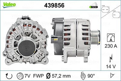 Valeo Generator [Hersteller-Nr. 439856] für VW von VALEO