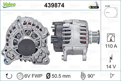 Valeo Generator [Hersteller-Nr. 439874] für Seat, Skoda, VW von VALEO