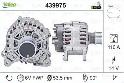 Valeo Generator [Hersteller-Nr. 439975] für Skoda, Seat, Audi, VW von VALEO