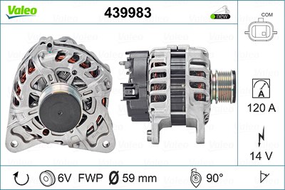 Valeo Generator [Hersteller-Nr. 439983] für Dacia, Renault von VALEO