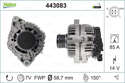 Valeo Generator [Hersteller-Nr. 443083] für Toyota von VALEO