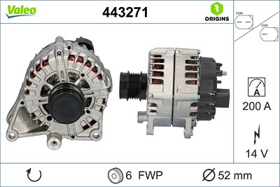 Valeo Generator [Hersteller-Nr. 443271] für Mercedes-Benz von VALEO