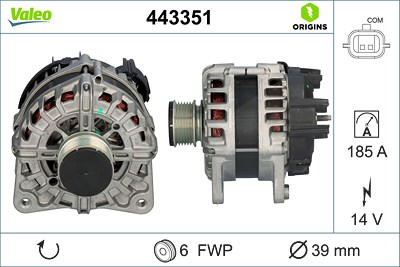 Valeo Generator [Hersteller-Nr. 443351] für Renault von VALEO