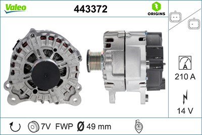 Valeo Generator [Hersteller-Nr. 443372] für Renault von VALEO