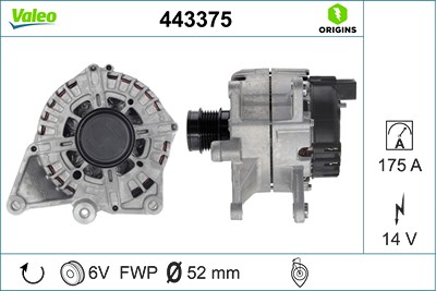 Valeo Generator [Hersteller-Nr. 443375] für Mercedes-Benz von VALEO