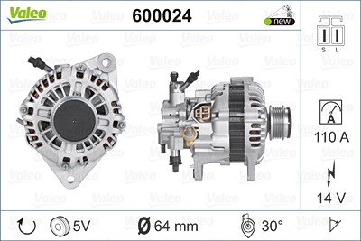 Valeo Generator [Hersteller-Nr. 600024] für Hyundai von VALEO