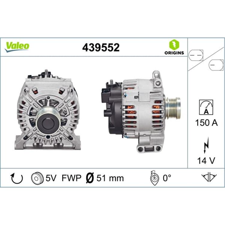 Valeo Generator Mercedes A-Klasse B-Klasse C-Klasse von VALEO