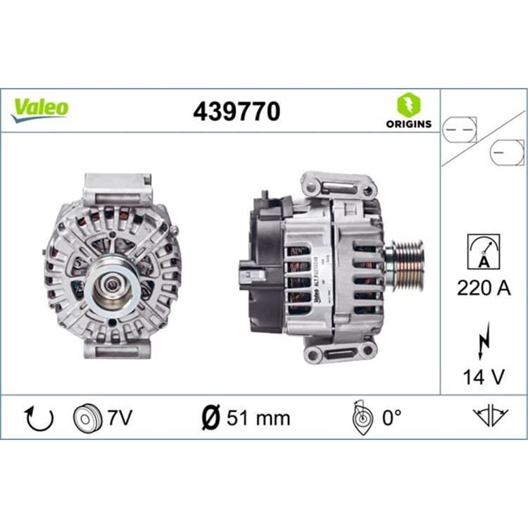 Valeo Generator Mercedes Cls E-Klasse Gl-Klasse M-Klasse von VALEO