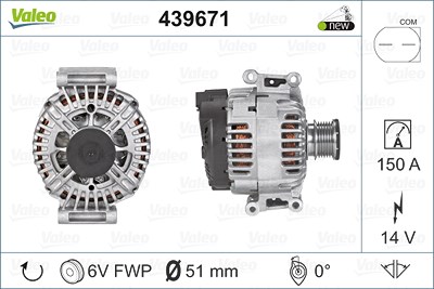 Valeo Generator [Hersteller-Nr. 439671] für Mercedes-Benz von VALEO