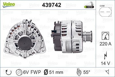 Valeo Generator [Hersteller-Nr. 439742] für Mercedes-Benz von VALEO