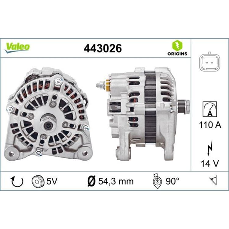 Valeo Generator Nissan Kubistar Renault Clio Kangoo Thalia Twingo von VALEO