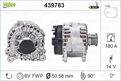Valeo Generator [Hersteller-Nr. 439783] für Seat, Skoda, Audi, VW von VALEO