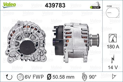 Valeo Generator [Hersteller-Nr. 439783] für Audi, Seat, Skoda, VW von VALEO