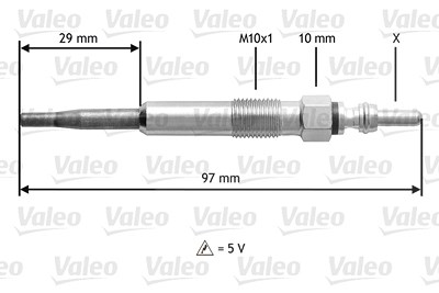 Valeo Glühkerze [Hersteller-Nr. 345125] für Audi, Seat, Skoda, VW von VALEO