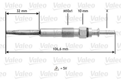 Valeo Glühkerze [Hersteller-Nr. 345134] für Alpina, BMW von VALEO