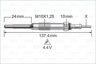 Valeo Glühkerze [Hersteller-Nr. 345226] für Opel, Chevrolet von VALEO