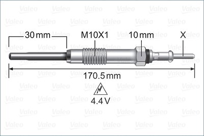 Valeo Glühkerze [Hersteller-Nr. 345247] für Opel von VALEO